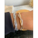 Pulseira trançada riviera e fita