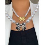 Conjunto pérola e laço