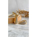 Brinco De Argola De Gota Cravejada Na Micro Zircônia
