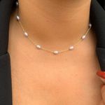 Chocker de pérolas delicado