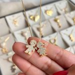 Colar casal de filhos cravejados