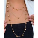 Trio de colares de esferas lisas