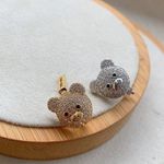 Pingente charms urso cravejado