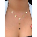 Conjunto de gravatinha coração liso