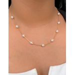 chocker de perolas delicada