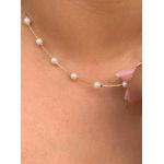 chocker de perolas delicada
