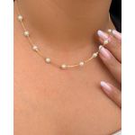 chocker de perolas delicada