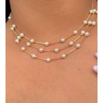 chocker de perolas delicada