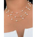chocker de perolas delicada