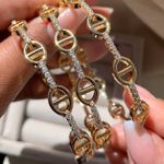 Bracelete correntaria cravejado (cada)
