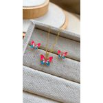 conjunto infantil de borboleta colorida 