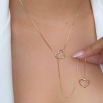 Conjunto gravatinha com pingente de coração