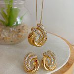 Conjunto orgânico pedras de zircônia 