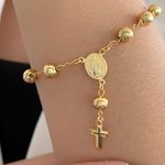 Pulseira de terço nossa senhora com esfera 