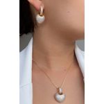 Conjunto de coração cravejado 