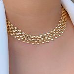 Choker malha relógio