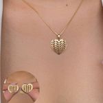 Conjunto de coração vazado 