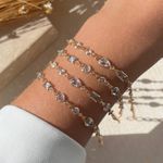 Pulseira trabalhada na zircônia (cada) 