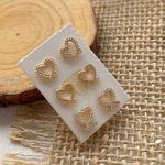 Trio de corações trabalhado antialérgico 