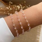 Pulseira de cristais rosa (cada)