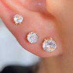 Trio de brinco ponto de luz 