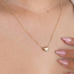 Colar com Pingente de Coração Liso 