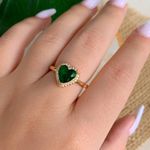 Anel de coração com detalhes na zircônia (cada) 