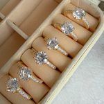 Anel Solitário com zircônias (cada)