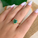 Anel de coração com detalhes na zircônia (cada) 