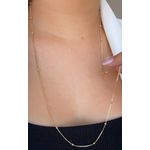 Colar alongado com bolinhas delicadas 60cm 