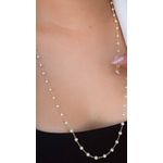 Colar alongado com perolas 70 cm 