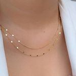 Colar com bolinhas martelada 45cm (cada)