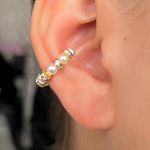 Brinco fake de perolas 