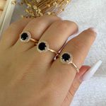 Anel de zircônia trabalhado (cada) 