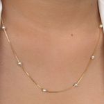 Colar de perolas 50cm 