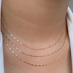 Colar Golden Lines triplo