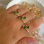 Anel regulável com zircônia (cada)