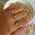 Anel regulável com zircônia (cada)