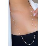 Colar alongado de perolas 80cm