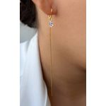 Brinco de linha com ponto de luz 