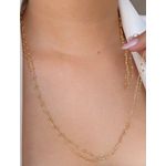 Colar alongado com bolinhas delicada (cada) 70cm