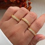 Anel de coração trabalhado na micro zircônia (cada)