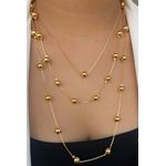 Trio de colares de esferas lisas