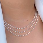 Colar de perolas delicadas (cada) 45cm