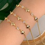 Pulseira de coração com ponto de luz 