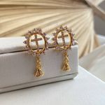 Brinco cravejado de nossa senhora 