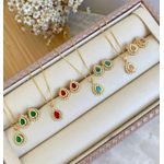 Conjunto ponto de luz em gota na zircônia colorida
