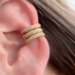 Piercing fake 3 aros cravejados