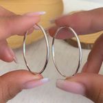 Argola redonda prata 925