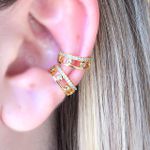 Dupla De Piercing Fake Cravejado Na Micro Zirconia e Ponto De Luz